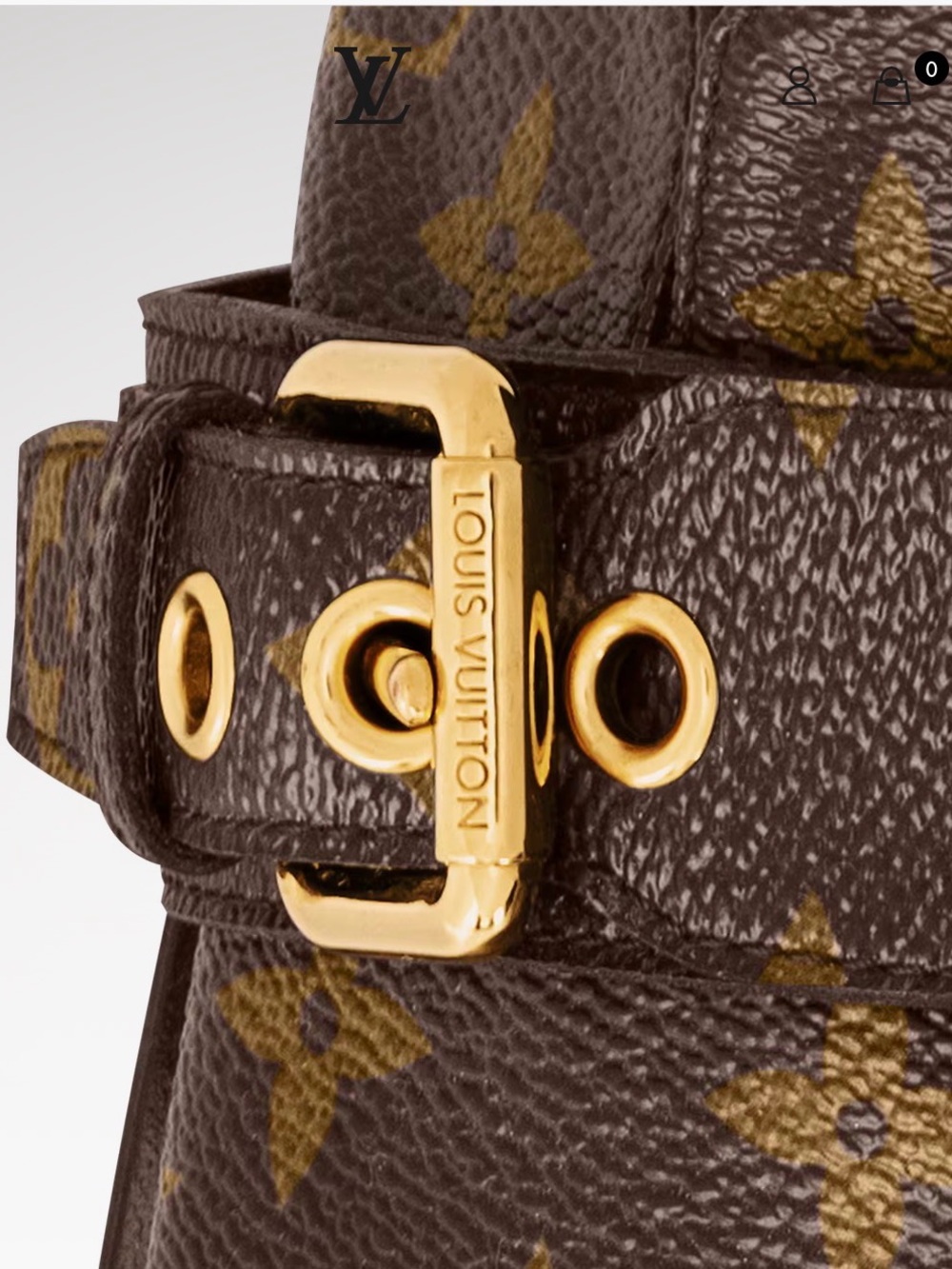 New Louis Vuitton Brown Monogram Leather Clog with Gold Buckle. EUROPEAN SIZE 39 - Picture 3 of 3